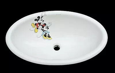 Vintage Kohler Disney Mickey & Minnie Mouse Porcelain Bathroom Sink • $899.95