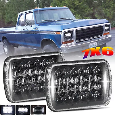 Fit Ford F-150 F-250 F-350 1978-1986 Chrome LED Headlight Hi-Lo DRL Turn Signal • $66.49