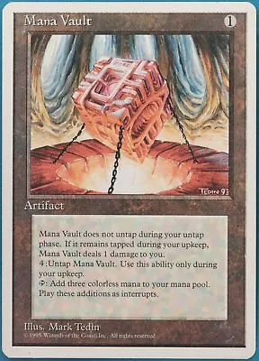 Mana Vault 4th Edition HEAVILY PLD Artifact Rare MTG CARD (ID# 456536) ABUGames • $27.14