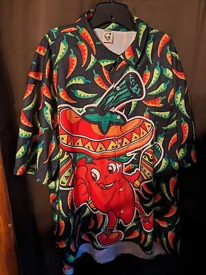 MENS HARDADDY BUTTON SHIRT Size XXXXL- HAWAIIAN- Mexican Chili Peppers! • $20