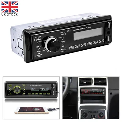 Car Radio Bluetooth Stereo Head Unit In-dash MP3 Player With USB/SD/FM NON-CD • £15.66