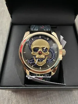 Ed Hardy Skull Snake Roses Florals Unisex Watch Boxed Christian Audigier NWT • $65