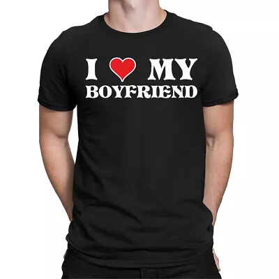 I Love My Boyfriend Worlds Best Soulmates Forever T-Shirt Mens Tee Love Top #E4 • $4.96