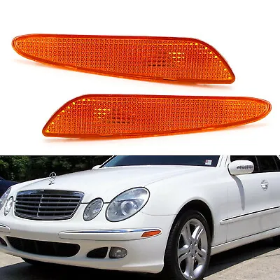 OE-Spec Amber Front Side Marker Lamp Housings For 2003-06 Mercedes W211 E-Class • $29.69