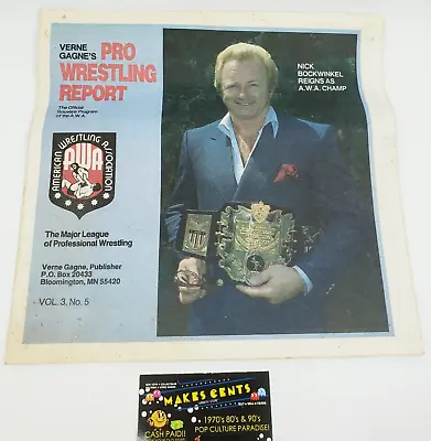 AWA - Verne Gagne's Pro Wrestling Report - Volume 3 Number 5 - Nick Bockwinkel • $19.98