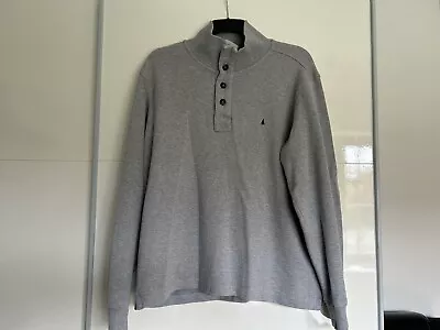 Musto Men’s Grey Button Neck Sweatshirt Jumper Top Size Large / XL • £19.99