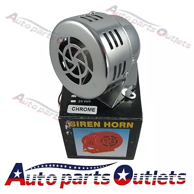 12V Electric Car Truck Motorcycle Driven Air Raid  Horn Loud 50s Chrome • $10.94