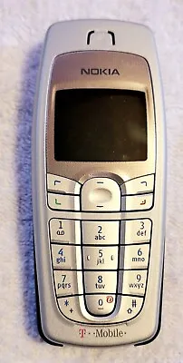 T-MOBILE Nokia 6010 ~ Vintage Cell Phone SILVER ~ LOOKS Pristine ~ UNTESTED • $8.95