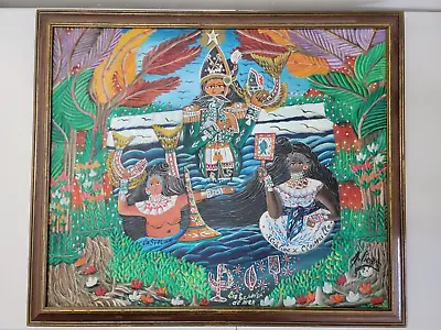 Andre Pierre Listed Haitian Painting~general+2 Queens~voodoo Spiritual Religious • $1995