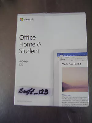 Microsoft Office Home & Sudent 2019 Full Version For 1 PC/MAC (PKC) =SEALED BOX= • $179.95