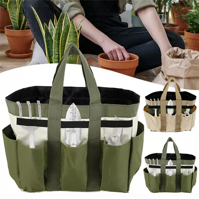 8 Pocket Gardening Tool Organizer Tote Bag Garden Heavy Duty Tool Holder Storage • £9.60