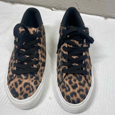 $39.95 • Buy Zara Satin Leopard Animal Print Lace Up Sneakers Trainers Size 8 