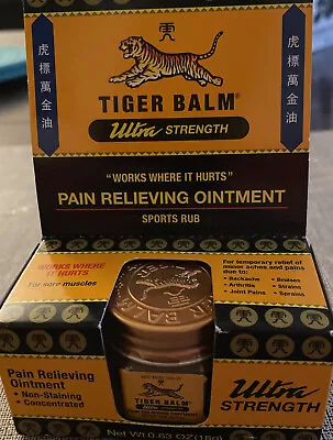 Tiger Balm  Ultra Strength Pain Relieving Ointment - 0.63 Oz. New In Box • $9.99