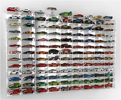 Display Case Wall Cabinet For 1:64 Scale Matchbox Hot Toy Cars Wheels 108 Slots • $233.99