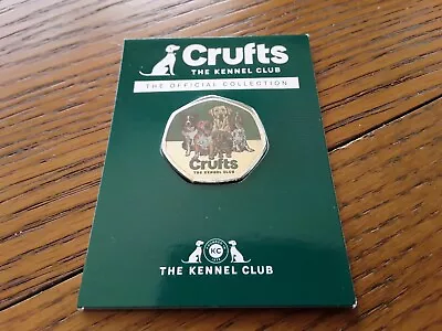 NEW  The Official CRUFTS KENNEL CLUB  50p Shape COLOUR COMMEMORATIVE  Carded • £7.95