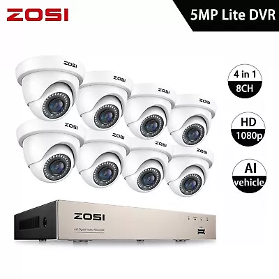 ZOSI 8CH DVR 1080P Home Security Camera CCTV System Outdoor AI Vehicle Detection • $279.99