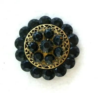 Vintage Black Vulcanite Brooch Mourning Brooch • $29.99