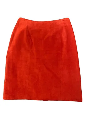 $24.99 • Buy Wilson's Leather Red Short Skirt Suede Size 8 Quality Leather
