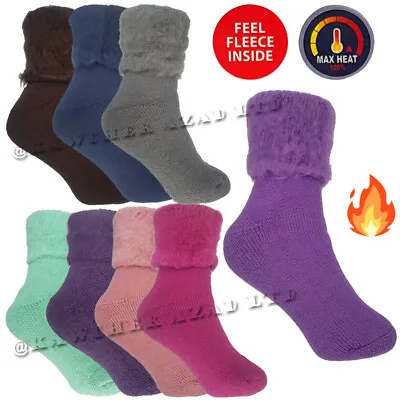 Mens Womens Extra Thick Fleece Brushed Thermal Socks 2.3 Tog Soft Warm Winter UK • £14.99
