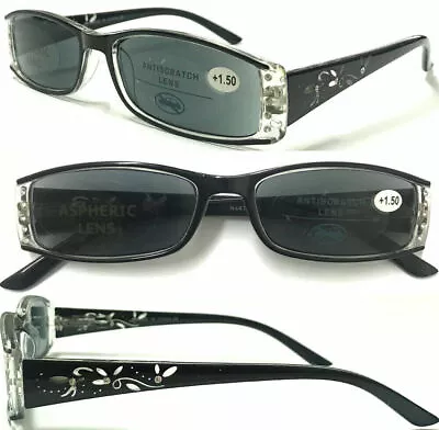 £6.99 • Buy Superb Quality Women Reading Sunglasses / Spring Hinge / Laser/ Diamante Detail 