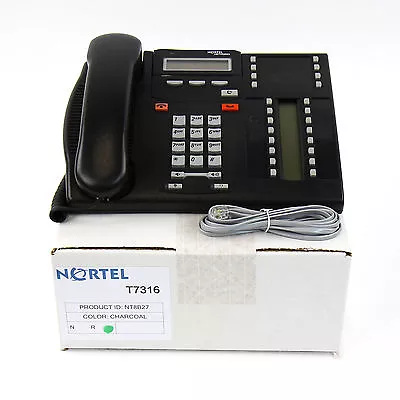 Nortel Norstar T7316 Charcoal Avaya Phone (NT8B27) - Bulk • $32.44