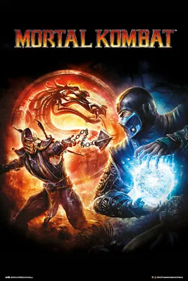 Mortal Kombat IX - Gaming Poster (Fight / Dragon) (Size: 24  X 36 ) • $11.99