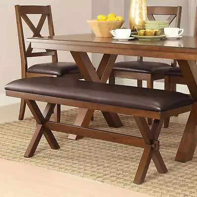 Maddox Bench Dining Room Rectangular Chairs Padded Seat Kitchen Furniture Home • $112.58