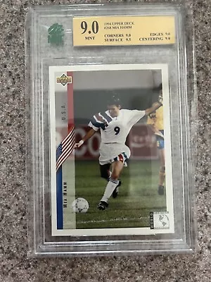 1994 Mia Hamm Upper Deck World Cup 268 MNT 9 With Subs Rookie RC USWNT GOAT • $31.99