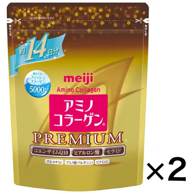 Meiji Amino Collagen Premium Powder Refill 2Pack Set 14days/102g Made In Japan • $41.95