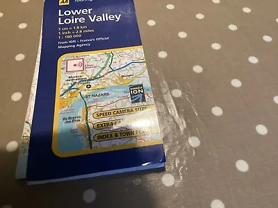 AA Touring Map Of The Lower Loire Valley France ( 2007) • £0.50