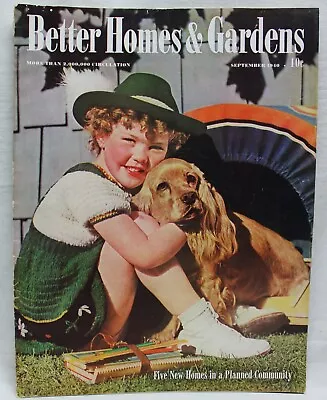 Better Homes & Gardens Magazine September 1940 Home Decorating - Landscaping • $8.49