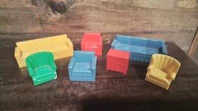 Vintage Marx Dollhouse Furniture Couches Chairs Collectable • $14