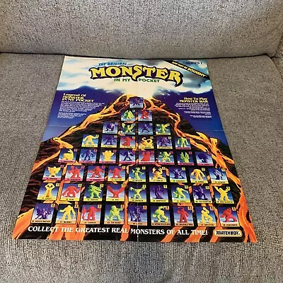 Matchbox Monster In My Pocket Series 1 Checklist Poster. 90's Toys Has Rip READ! • $19.96