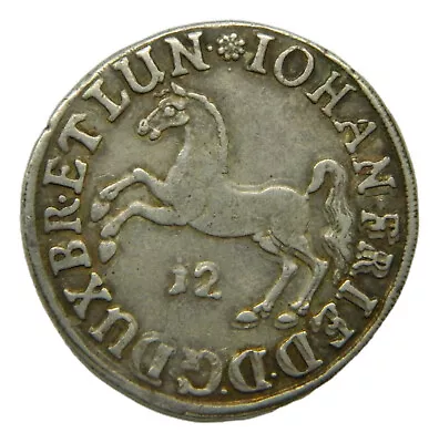 XS- GERMAN STATES - BRUNSWICK LUNEBURG  1/3 Thaler  1671   7.2 G • $110