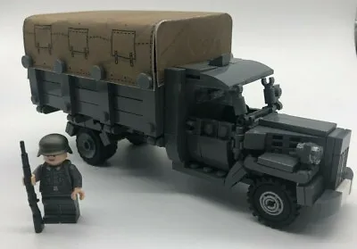Lego WW2 German Opal Truck - Brick Mania - German Solider Minifigure [7198] • $279.95