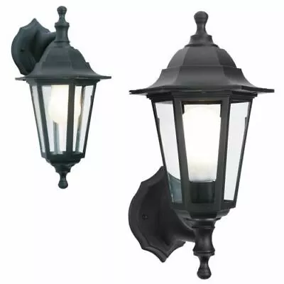 £12.77 • Buy Black Rust Proof Traditional Coach House Wall Garden Outside Lantern Light 2in1