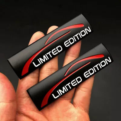 2x Metal Black Limited Edition Car Trunk Fender Emblem Badge Decal Sticker Sport • $9.41