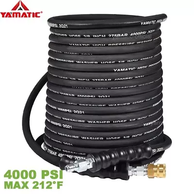 YAMATIC 3/8  Pressure Washer Hose Hot Water Max 212°F With Swivel Quick 4000 PSI • $199.19