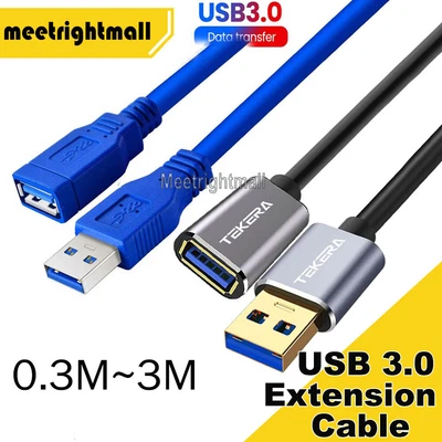 $6.85 • Buy Overspeed USB 3.0 Cable Male To Female Data Extension Cable For Laptop PC Camera