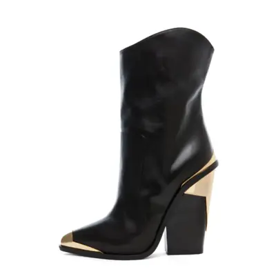 VERSACE Western Style Leather Boots IT39 • $555