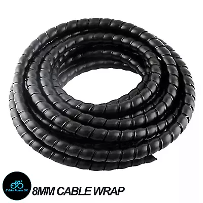 E Bike Spiral Cable Wrap Cable Tidy Management 6 To 15mm Cable 1 Meter Lengths • £6.40