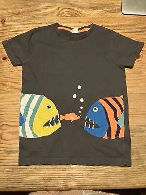 Mini Boden Applique Fish T-shirt Size 7-8 Embroidered • $16