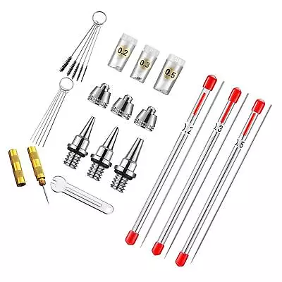 £8.23 • Buy 13 Pieces 0.2mm 0.3mm 0.5mm Airbrush Nozzle Kits Equipment With Wrench