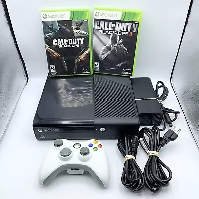 $159.95 • Buy Microsoft Xbox 360 E 1538 Console 250GB Controller Cords Black Ops Bundle Tested