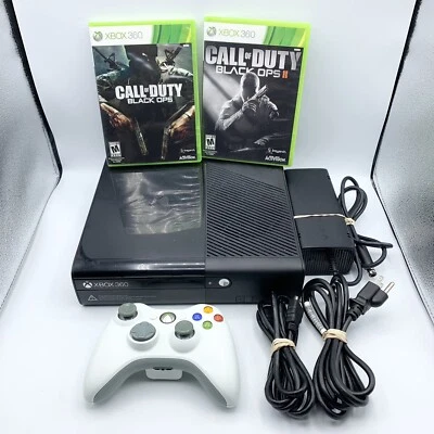 $159.95 • Buy Microsoft Xbox 360 E 1538 Console 250GB Controller Cords Black Ops Bundle Tested