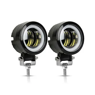 $34.99 • Buy 40W LED Auxiliary Light 2PCS 3'' Motorcycle LED Fog Driving Running Lights Wi...