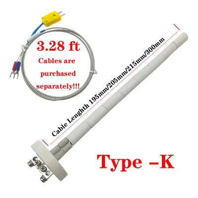 US NEW High Temperature Type K Thermocouple Core Ceramic Kiln Probe 2372°F • $13.21