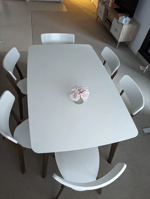 $89 • Buy Dining Tables And Chairs Set White MUST GO Cheap