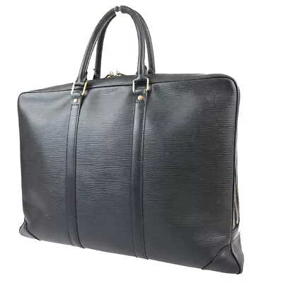 LOUIS VUITTON Porte Documents Voyage Briefcase Hand Bag Epi Black M54472 09EA878 • $168