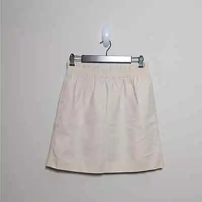 NWT J.Crew Linen-Cotton Blend City Skirt Ivory Size 8 BF230 • $27.99